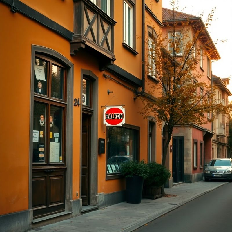 Stradă liniștită de cartier în Cluj-Napoca toamna, în tonuri calde de ocru și verde-oliv